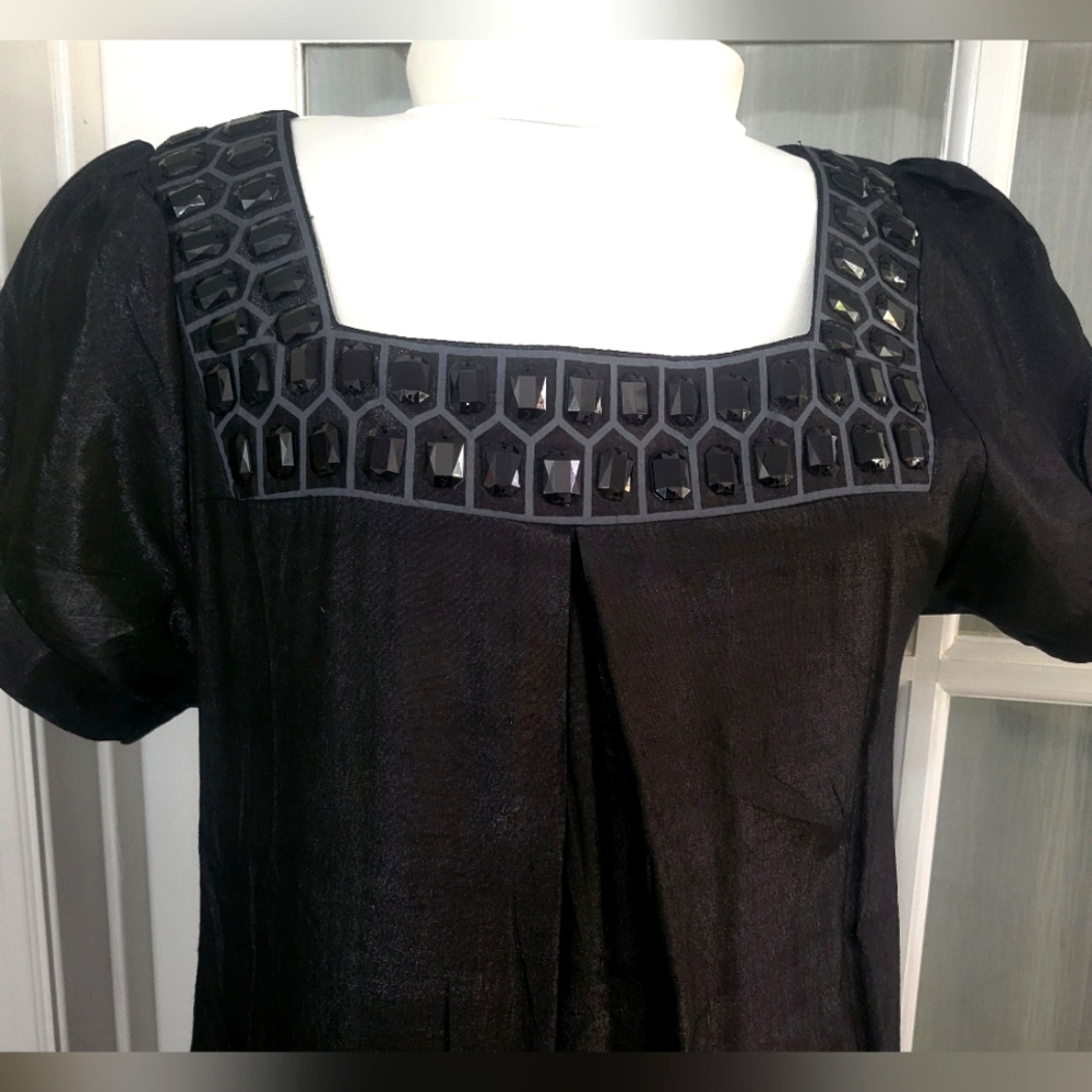 Beaded cute black dress
